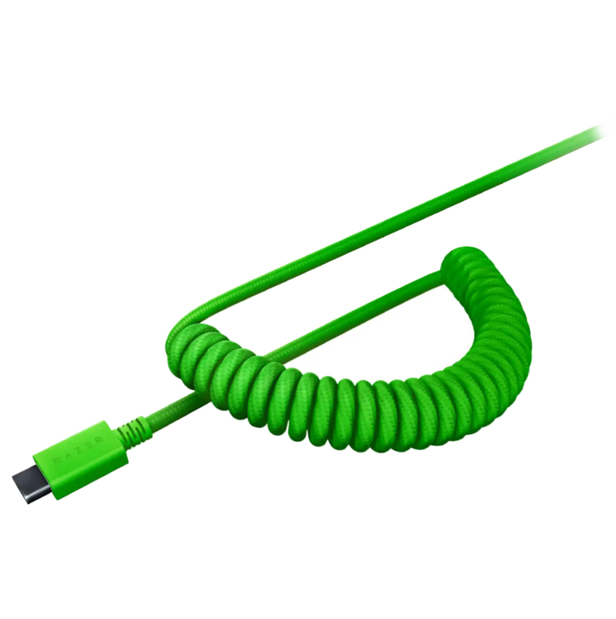 RAZER PBT Keycaps Plus Coiled Cable Upgrade Set Green