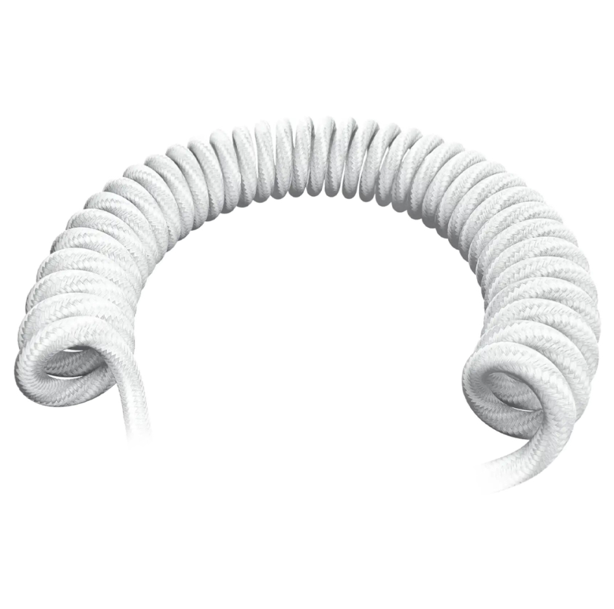 RAZER PBT Keycaps Plus Coiled Cable Upgrade Set Mercury White