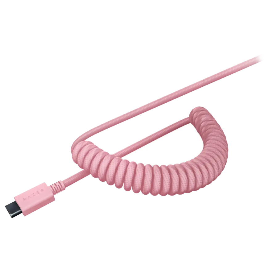 RAZER PBT Keycaps Plus Coiled Cable Upgrade Set Quartz Pink