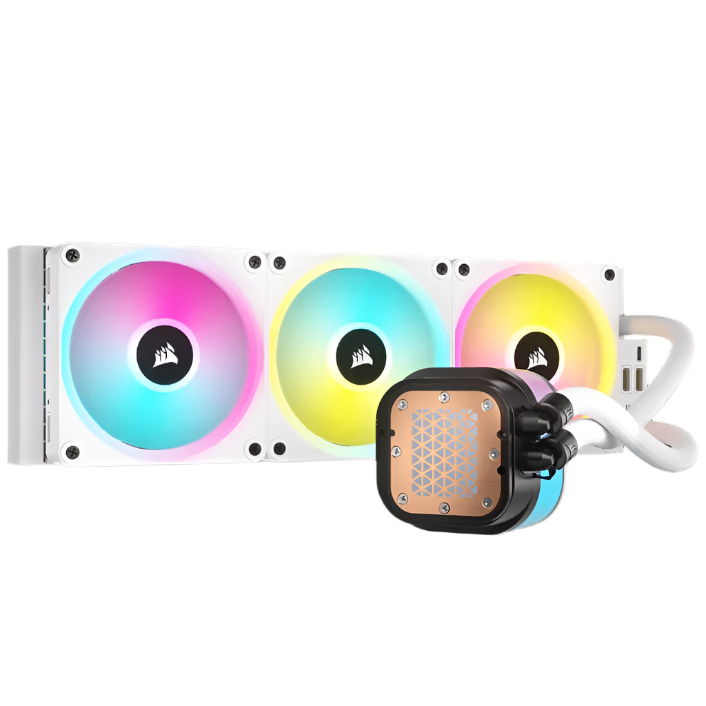 CORSAIR iCUE Link H150i LCD RGB 360mm CPU Liquid Cooler (White)