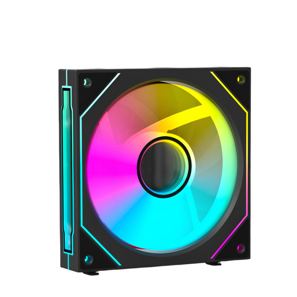 ANT ESPORTS Stackerflow 120mm ARGB Cabinet Fan ( Black ) ( Triple Pack )