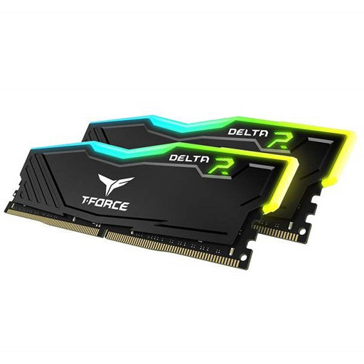 TEAMGROUP T-Force Delta RGB 64GB ( 32GB x 2 ) 3200MHz DDR4 RAM ( Black ) ( CL16 )