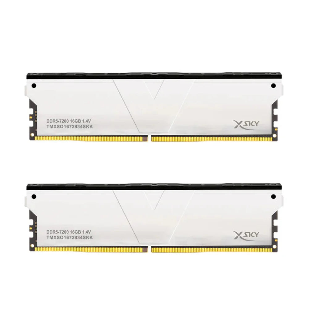 V-COLOR Manta XSky 32GB ( 16GB x 2 ) 7200MHz DDR5 RAM ( Silver ) ( CL34 )