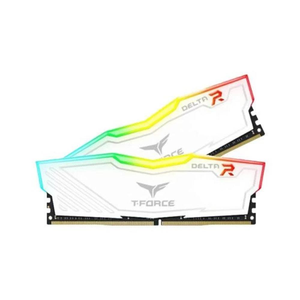 TEAMGROUP T-Force Delta RGB 64GB ( 32GB x 2 ) 5600MHz DDR5 RAM (White) ( CL36 )