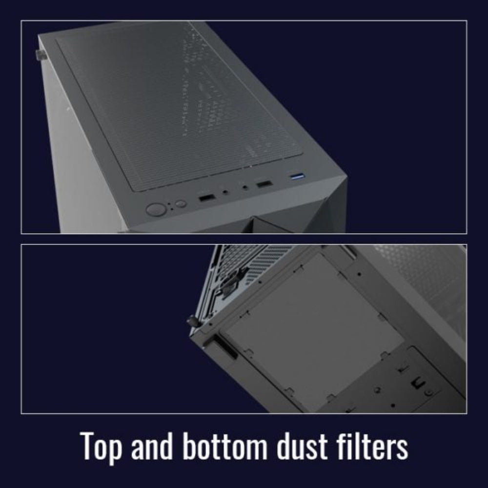 AEROCOOL Volcan RGB ATX Mid Tower Cabinet (Black)