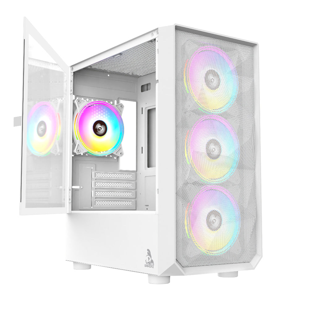 TAG Gamerz Pulser ARGB MATX Mid Tower Cabinet (White)
