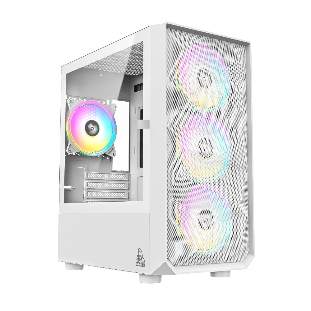 TAG Gamerz Pulser ARGB MATX Mid Tower Cabinet (White)