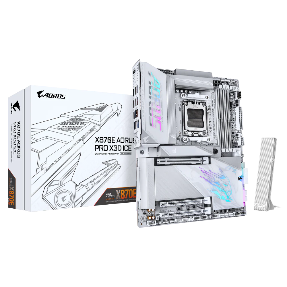 GIGABYTE X870E Aorus Pro X3D Ice Wifi DDR5 AMD Motherboard