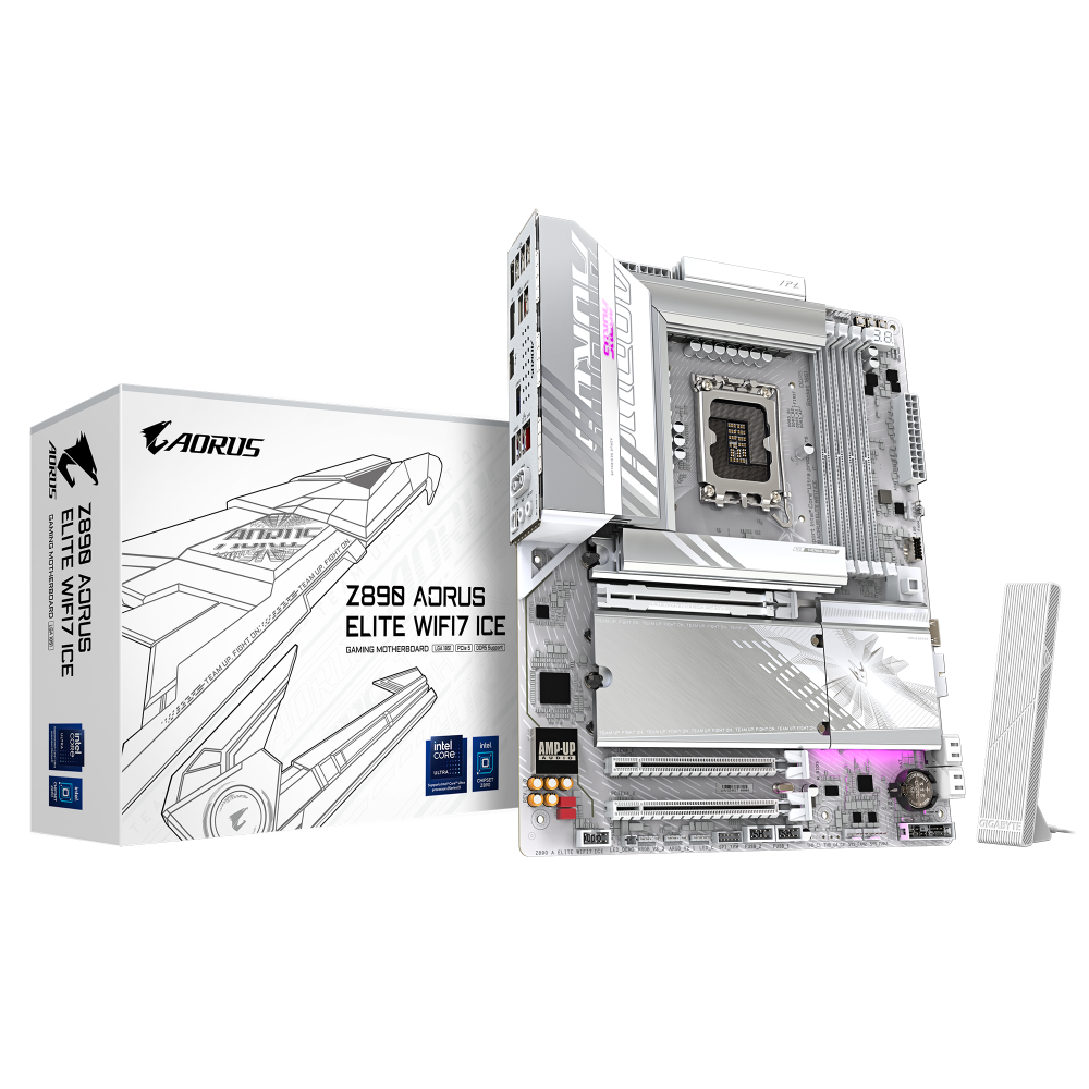 GIGABYTE Z890 Aorus Elite Ice Wifi7 DDR5 Intel Motherboard ( White )