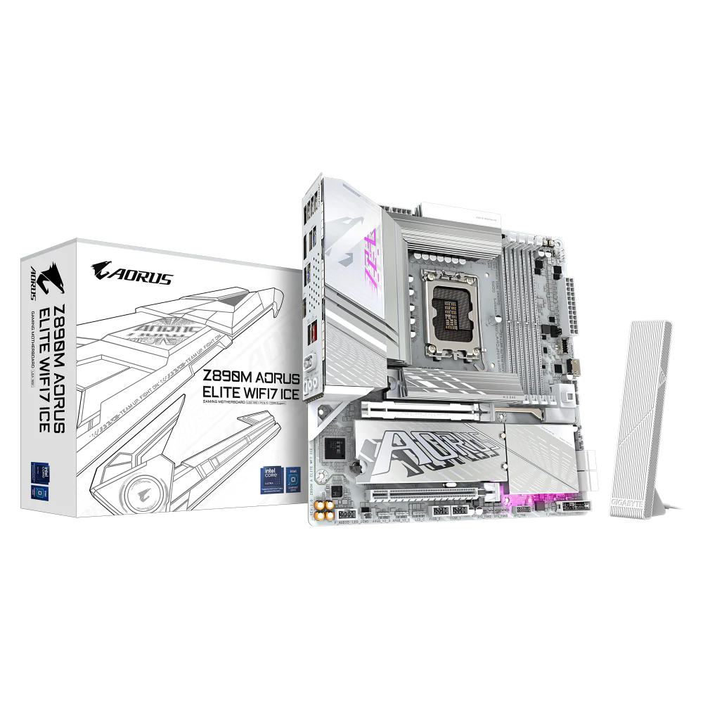 GIGABYTE Z890M AORUS Elite Ice Wifi 7 DDR5 Intel Motherboard ( White )