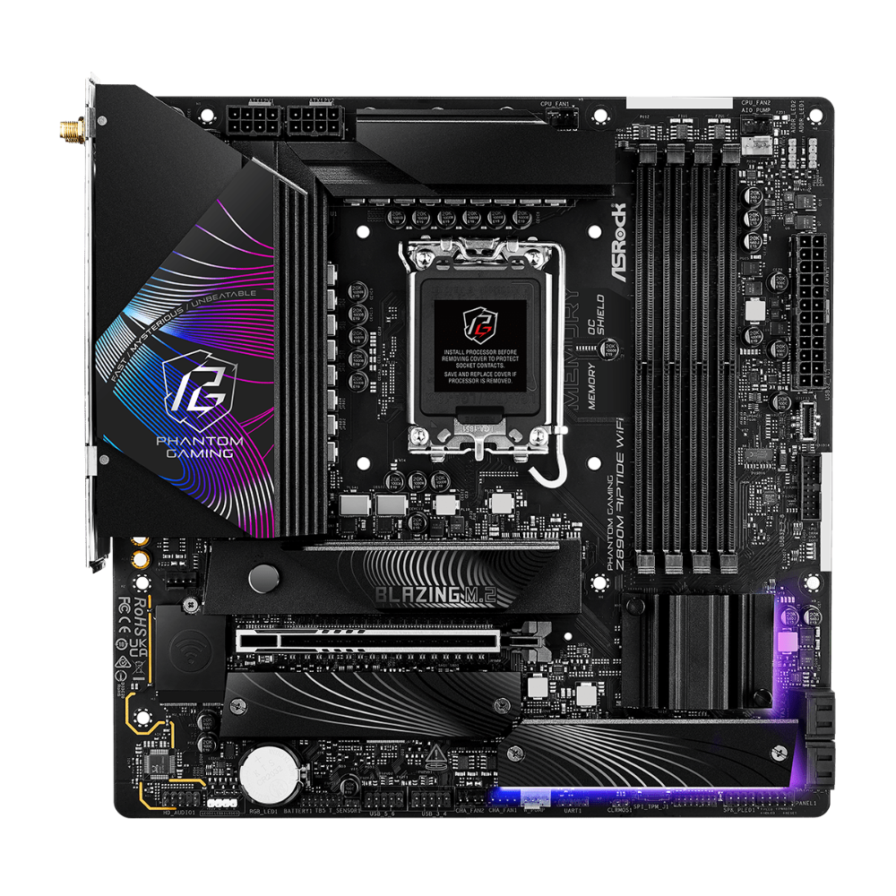 ASROCK Phantom Gaming Z890M Riptide Wifi 6E DDR5 Intel Motherboard