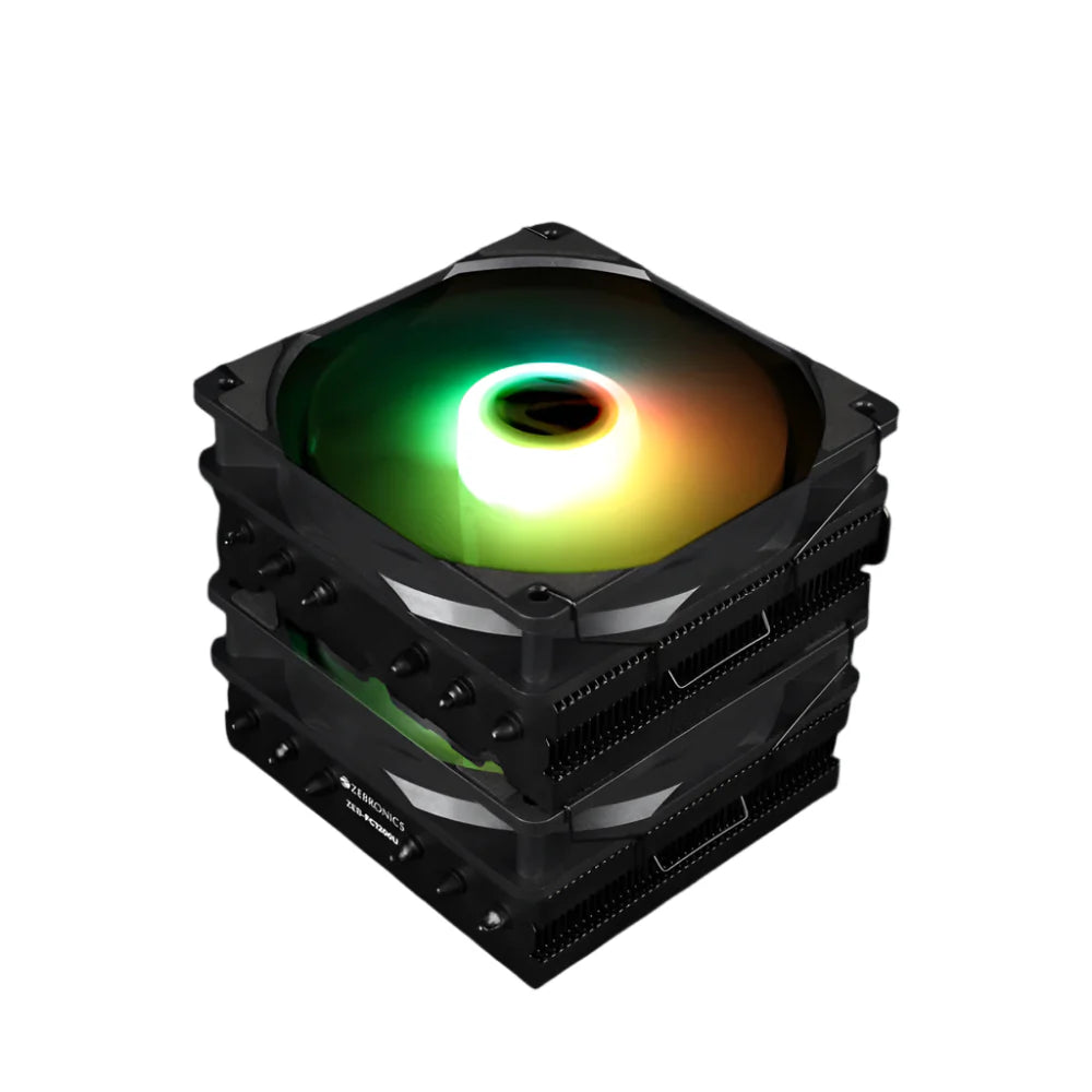 ZEBRONICS Zeb FC1200U Dual Tower ARGB CPU Air Cooler ( Black )