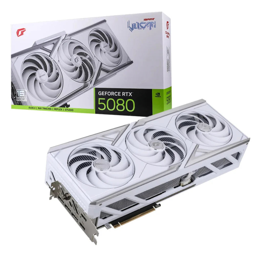 COLORFUL iGame GeForce RTX 5080 Vulcan OC 16GB-V White Nvidia Graphic Card