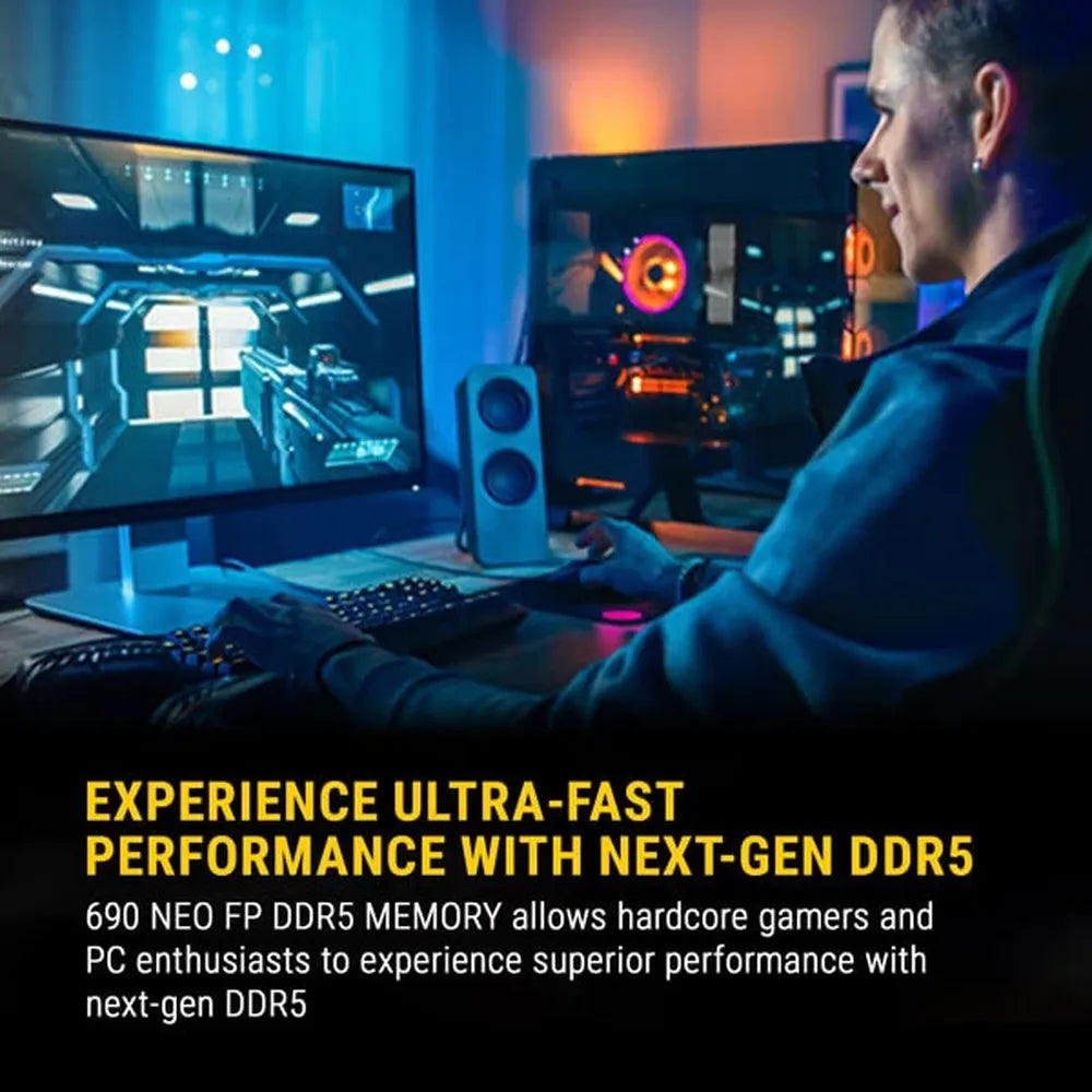 ANT ESPORTS 690 Neo FP 16GB (16GB x 1) 5200MHz DDR5 Laptop RAM (Black) ( CL42 )