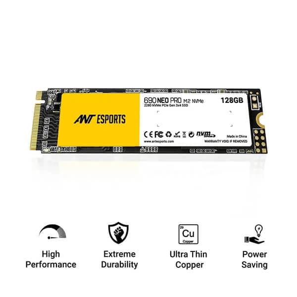 ANT ESPORTS 690 Neo Pro 128GB M.2 NVMe Gen3 Solid State Drive (SSD)