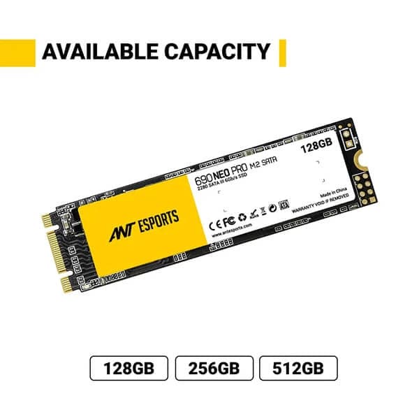 ANT ESPORTS 690 Neo Pro 128GB 2.5 SATA M.2 SATA3 Solid State Drive (SSD)