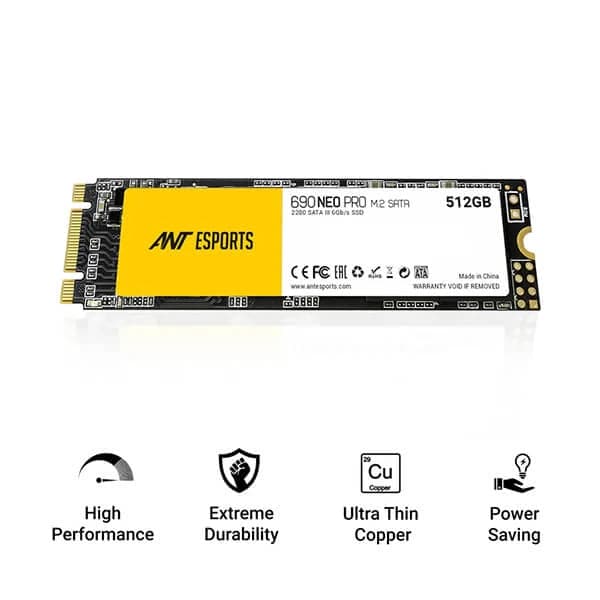 ANT ESPORTS 690 Neo Pro 512GB M.2 Sata Gen3 Internal Solid State Drive (SSD)