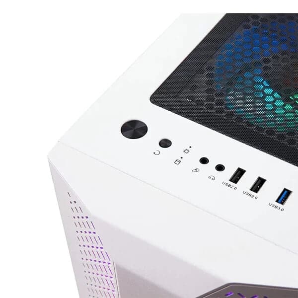 ANT ESPORTS ICE-280TG RGB ATX Mid Tower Cabinet (White)