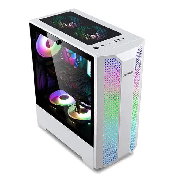 ANT ESPORTS ICE-280TG RGB ATX Mid Tower Cabinet (White)