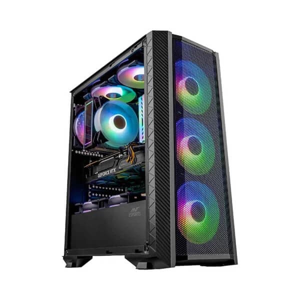 ANT ESPORTS ICE-311MT RGB ATX Mid Tower Cabinet (Black)
