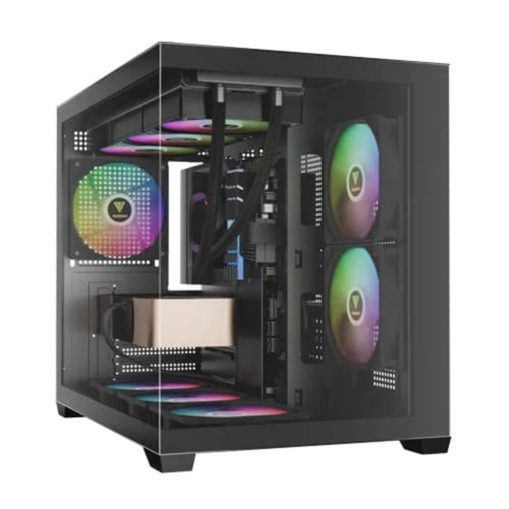 GAMDIAS Aura GC10M V2 ARGB MATX Mini Tower Cabinet ( Black )