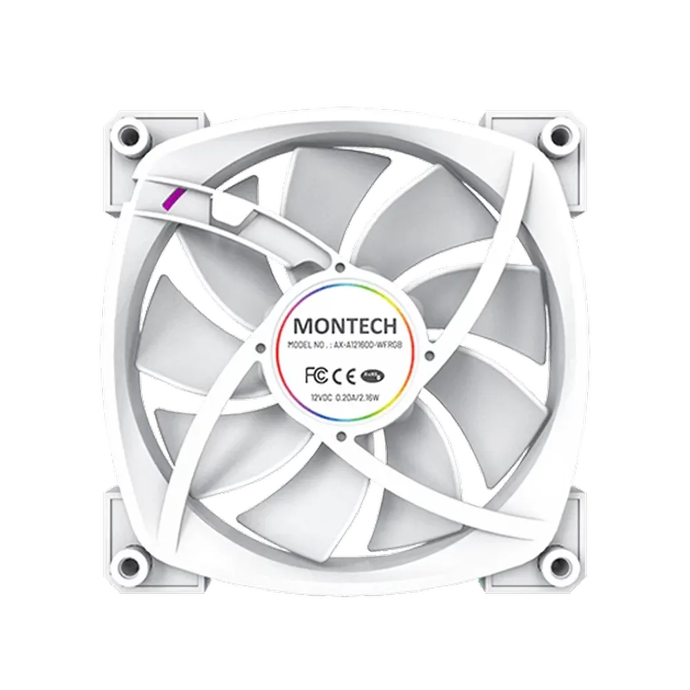 MONTECH AX120 PWM 120mm ARGB Cabinet Fan (White) (Single Pack)