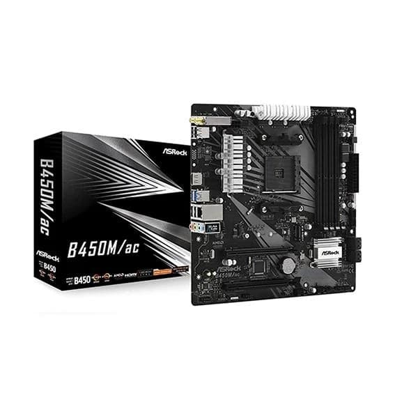 ASROCK B450M/Ac Wifi DDR4 AMD Motherboard