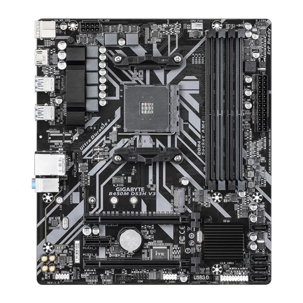 GIGABYTE B450M DS3H V3 DDR4 AMD Motherboard