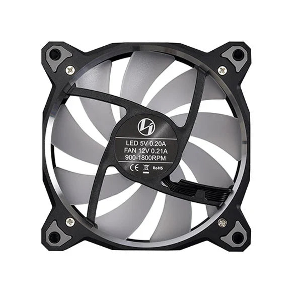LIAN LI Bora Digital 120mm ARGB Cabinet Fan (Black) (Triple Pack)