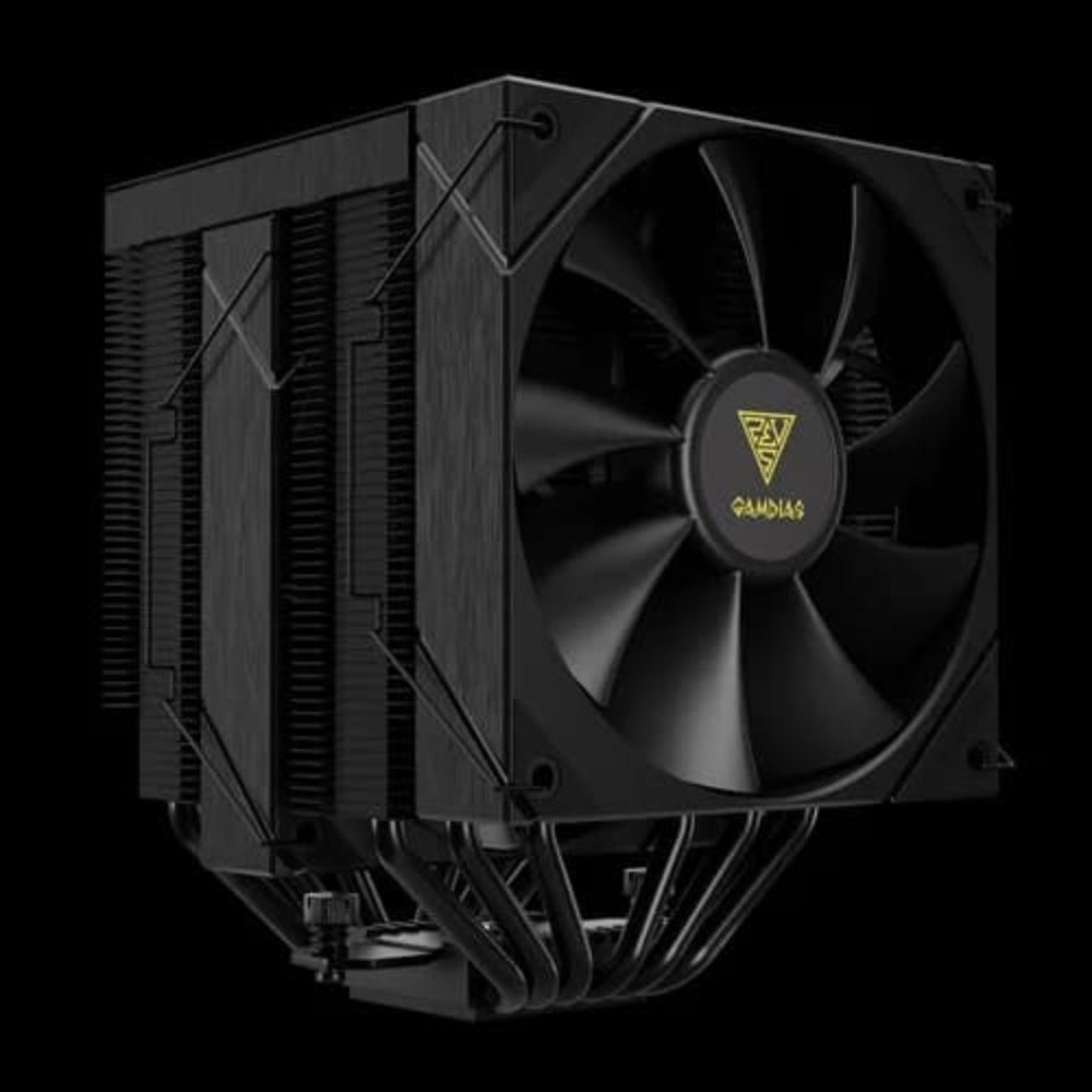 GAMDIAS Boreas P2-62D 120mm Dual Tower CPU Air Cooler ( Black ) ( With LCD Display )