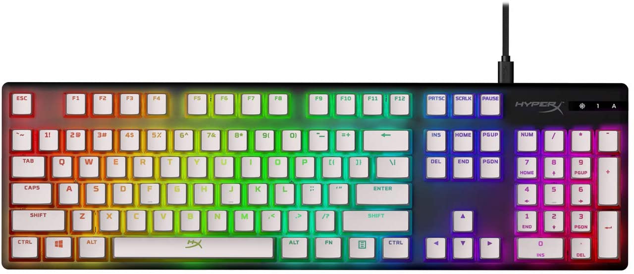 HYPERX Pudding Keycaps Double Shot PBT (White)