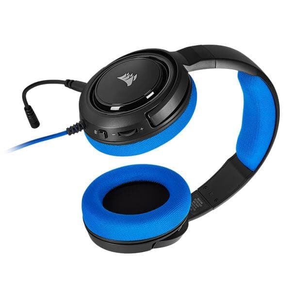 CORSAIR HS35 Wired Stereo Gaming Headphone With Mic ( Blue ) ( PC/Mobile/Mac/Xbox )
