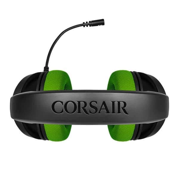 CORSAIR HS35 3.5mm Wired Stereo Gaming Headphones With Mic ( Green ) ( PC/Mobile/Mac/Xbox )
