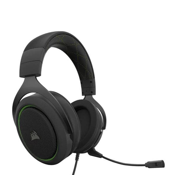 CORSAIR HS50 3.5mm Wired Stereo Gaming Headphone With Mic ( Green ) ( PC/Mobile/Mac/Xbox )