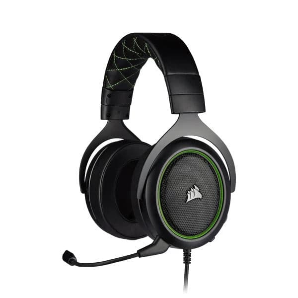 CORSAIR HS50 3.5mm Wired Stereo Gaming Headphone With Mic ( Green ) ( PC/Mobile/Mac/Xbox )