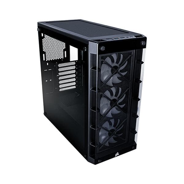 CORSAIR iCUE 465X RGB ATX Mid Tower Cabinet with SP120 RGB Fans (Black)