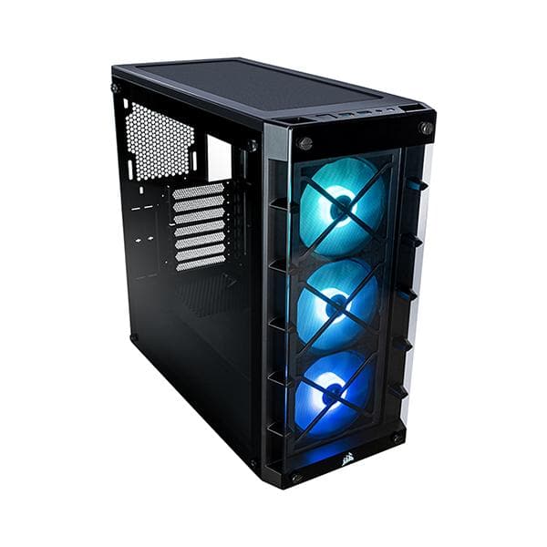 CORSAIR iCUE 465X RGB ATX Mid Tower Cabinet with SP120 RGB Fans (Black)