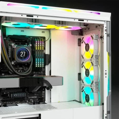 CORSAIR iCUE 5000T RGB EATX Mid Tower Cabinet (White)