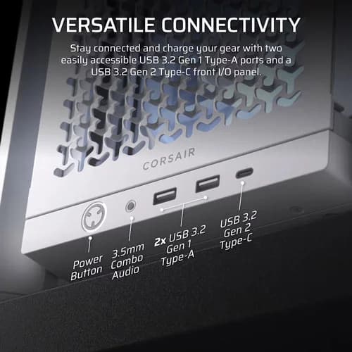 CORSAIR Frame 4000D RS ARGB EATX Mid Tower Cabinet ( White )