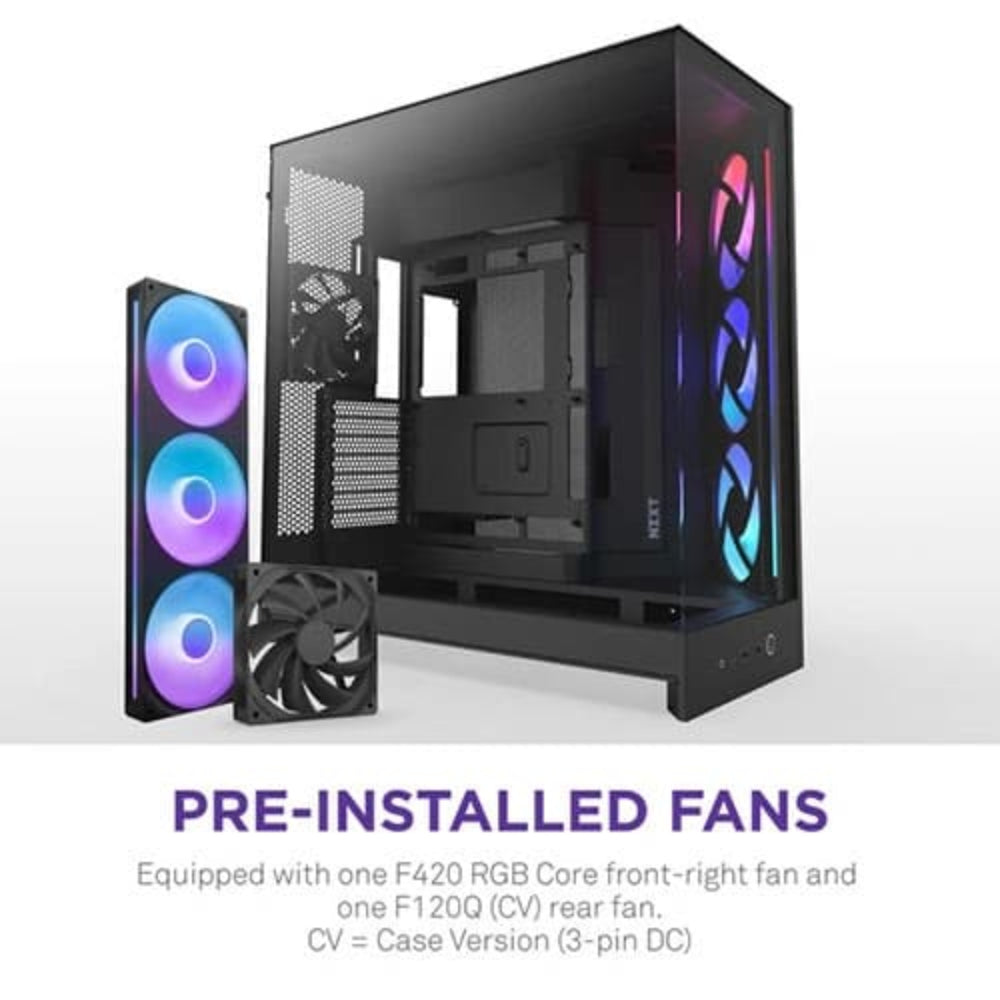 NZXT H9 Flow RGB 2025 Edition EATX Mid Tower Cabinet (Black)