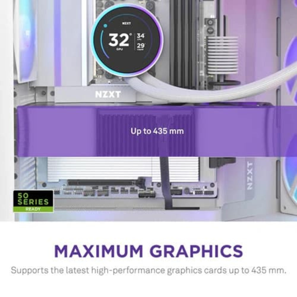 NZXT H9 Flow RGB 2025 Edition EATX Mid Tower Cabinet (White)