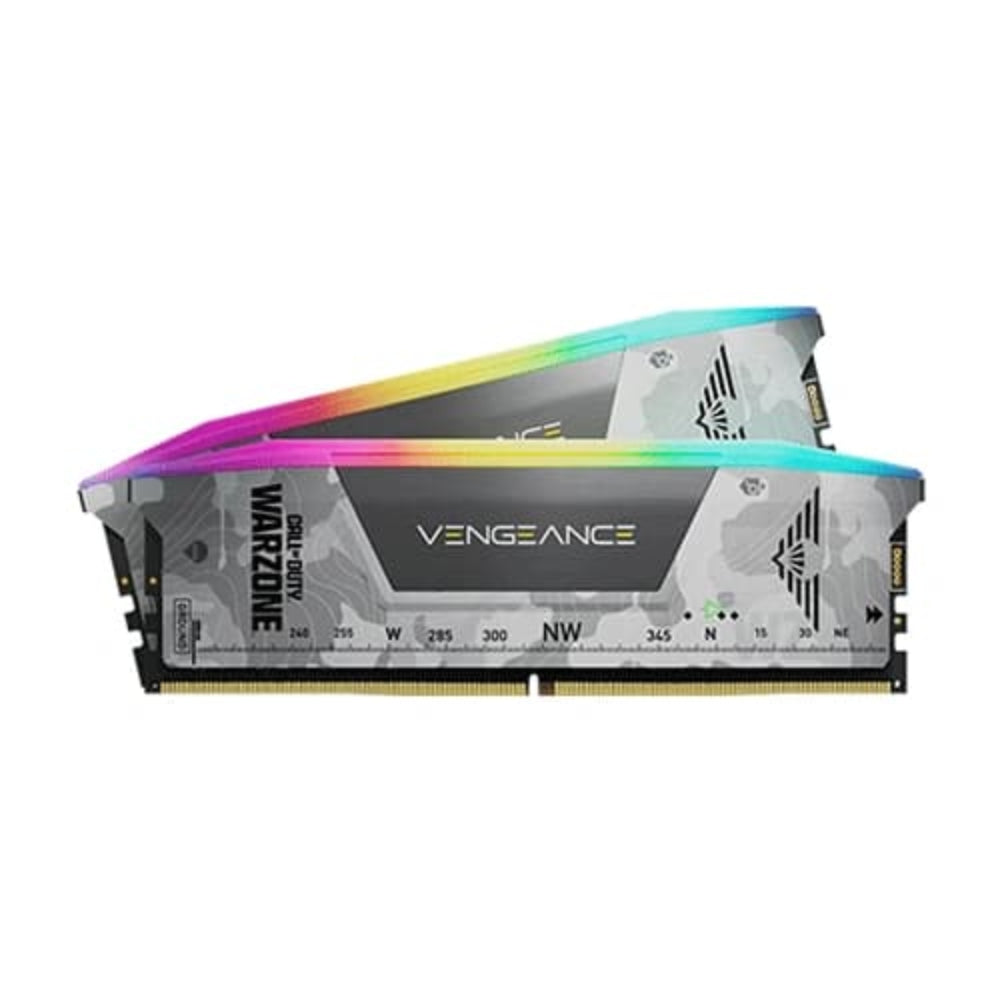 CORSAIR Vengeance Call of Duty Warzone RGB 32GB ( 16GB x 2 ) 6000MHz DDR5 RAM ( Light Grey ) ( CL30 )