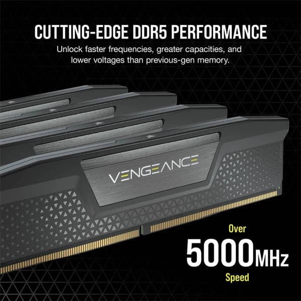CORSAIR Vengeance 32GB ( 16GB x 2 ) DDR5 6000MHz RAM ( Black ) ( CL40 )