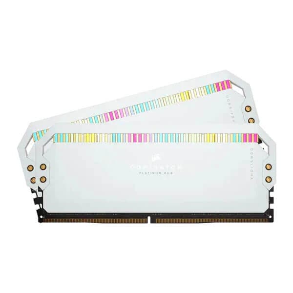 CORSAIR Dominator Platinum RGB 64GB ( 32GBx2 ) 5600MHz DDR5 RAM ( White ) ( CL40 )