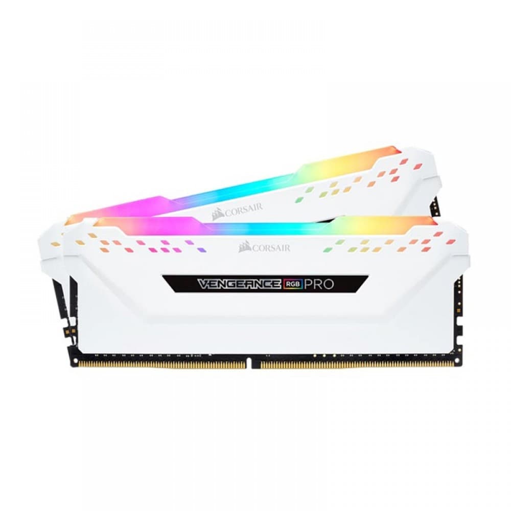 CORSAIR Vengeance RGB Pro 16GB ( 8GBX2 ) 3600MHZ DDR4 RAM ( White ) ( CL18 )