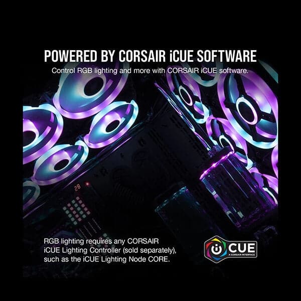 CORSAIR ICUE QL120 120mm RGB Cabinet Fan (White) (Single Pack)