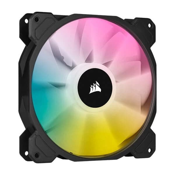 CORSAIR ICUE SP140 140mm RGB Elite With Lighting Node Core Cabinet Fan (Black) (Dual Pack)