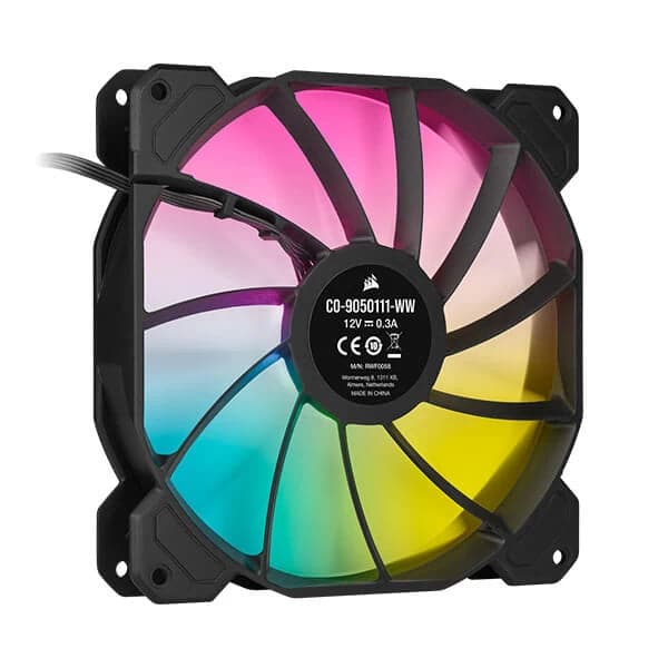 CORSAIR ICUE SP140 140mm RGB Elite With Lighting Node Core Cabinet Fan (Black) (Dual Pack)