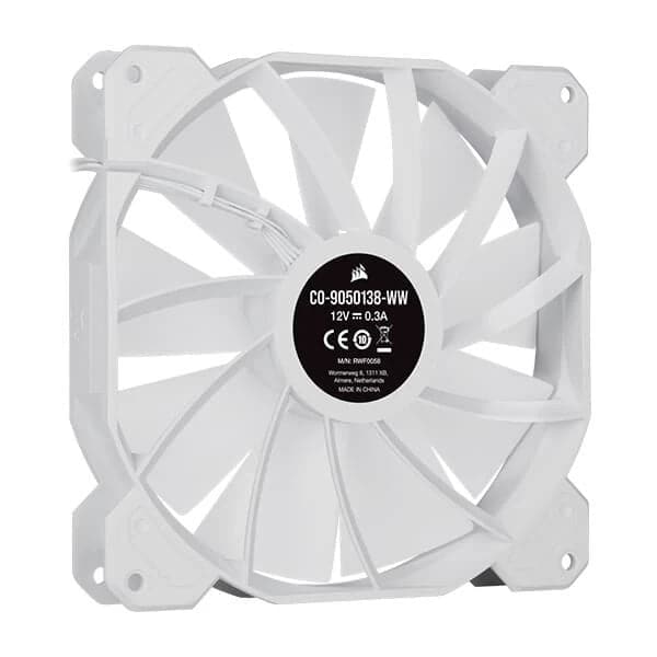CORSAIR ICUE SP140 140mm RGB Elite White Cabinet Fan (White) (Single Pack)