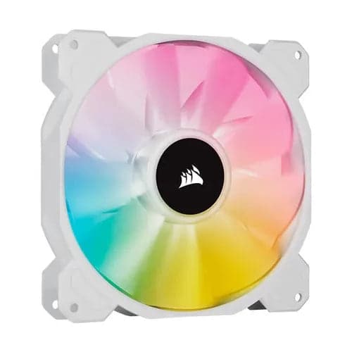 CORSAIR ICUE SP140 140mm RGB Elite With Lighting Node Core Cabinet Fan (White) (Dual Pack)